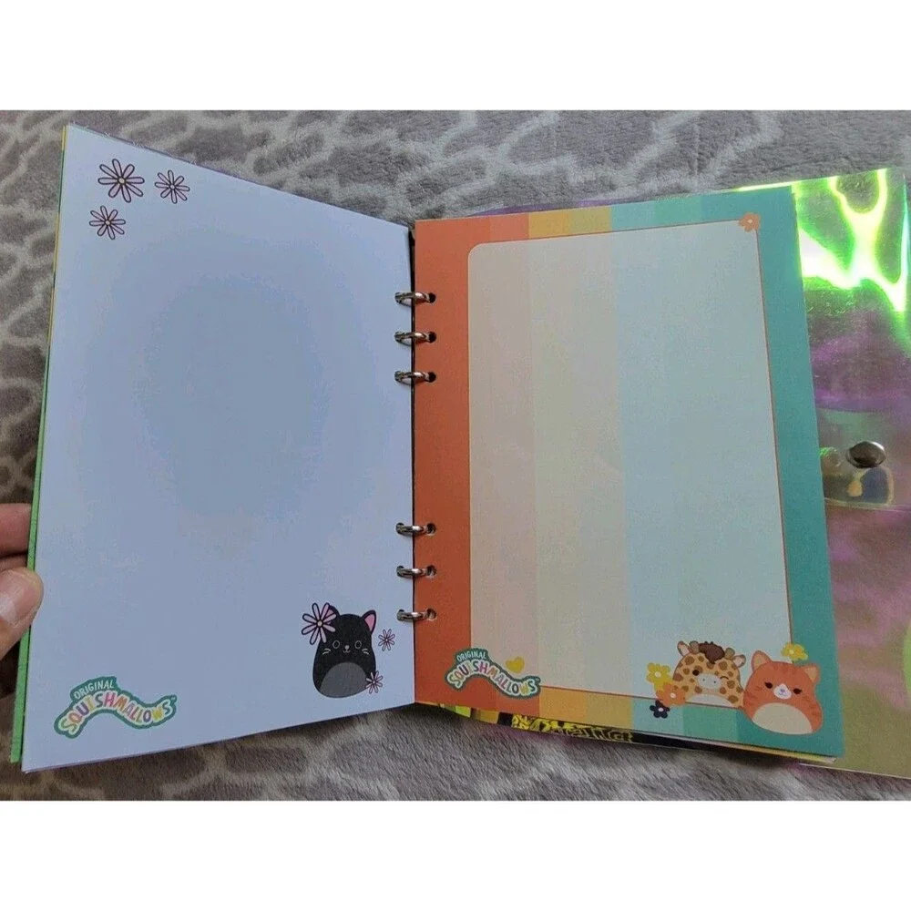 Original Squishmallow Sticker Collector Album Pink Shiny Refractor Binder Cover